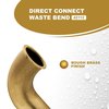 Everflow Direct Connect Waste Bend for Tubular Drain Applications, 17GA Brass 1-1/2"x12" 42112